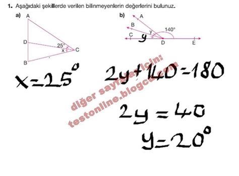 Sinif Matemat K Cevaplari Pas F K Yay Sayfa