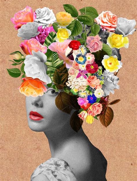 Collage Floral Prints Art Art Prints Collage Art