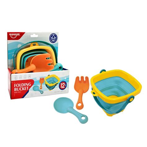 Set Juego de Playa Balde Plegable c Pala Rastrillo p Niños