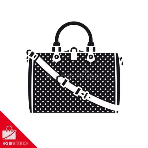 Luxury Handbag Vector Glyph Icon Stock Vector Illustration Of Handle