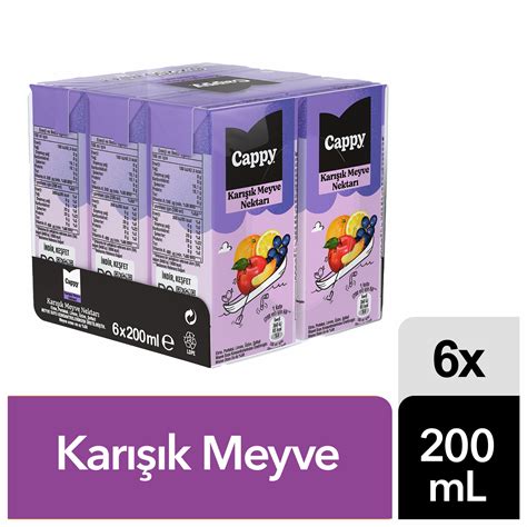 Cappy Karışık Meyve Nektarı Karton Kutu 6x200 ML Migros