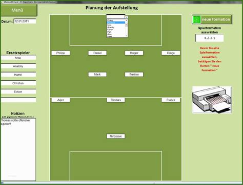 Fabelhaft Fu Ball Aufstellung Vorlage F R Vorlage Ideen F R
