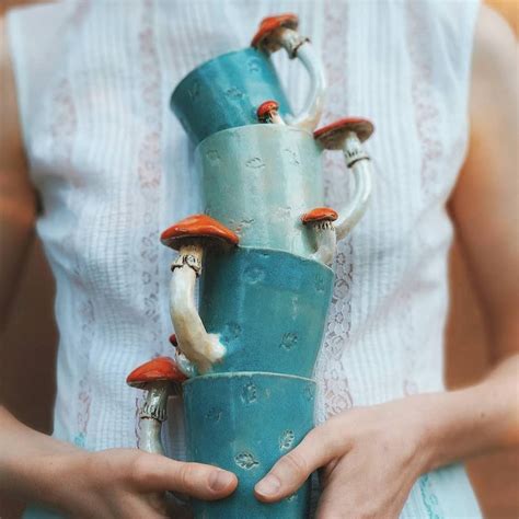 Adorable Mushroom Mugs From Murava Ceramics I Need One Diy