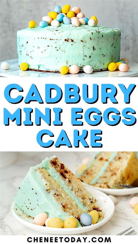 Mini Eggs Cake With A Robins Egg Blue Buttercream Is The Best Easter Dessert Try This Cadbury