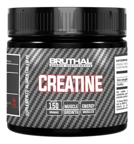 Creatina Pura Creapure 150 G Suplementos Bruthal Sport Sabor Sin