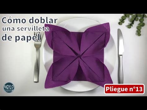 Cómo doblar una servilleta de papel en forma de flor de loto Decorar