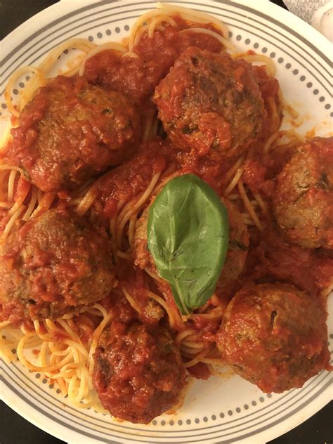 Homemade Spaghetti With Meatballs R Food