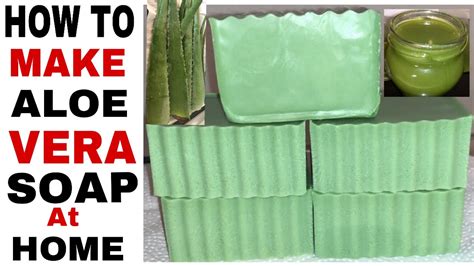 Home Made Aloe Vera Soap Melt And Pour Aloe Vera Soap Youtube