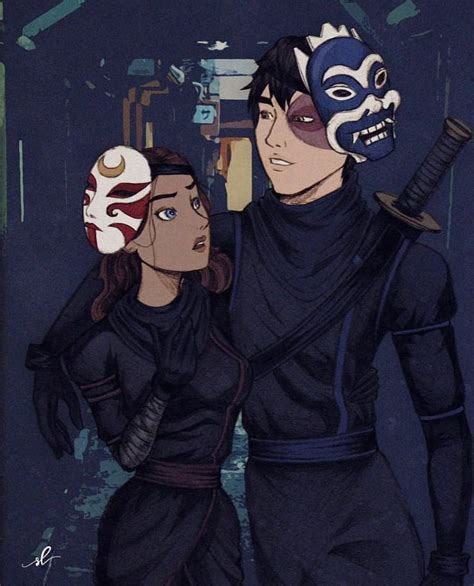 Prince Zuko The Blue Spirit And Katara Painted Lady As Partners From Avatar The Last Airbender