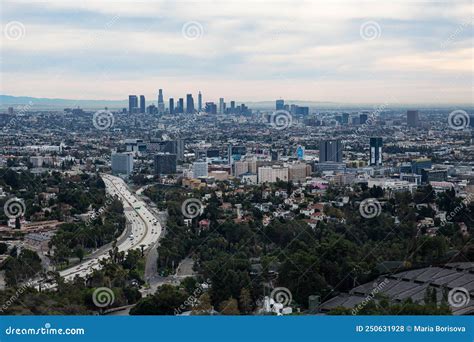 Downtown Los Angeles View In The Afternoon Editorial Stock Photo