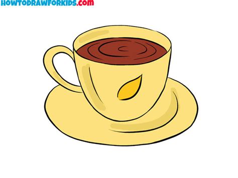 How to Draw a Tea Cup - Easy Drawing Tutorial For Kids