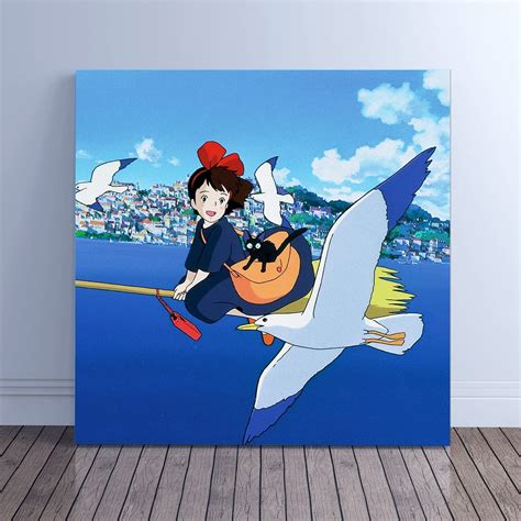 Ghibli Poster Japanese Anime Poster Hayao Miyazaki Poster Canvas Print