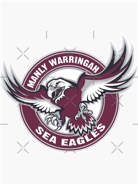 Manly Sea Eagles Face Mask Sticker For Sale By Supradon Redbubble