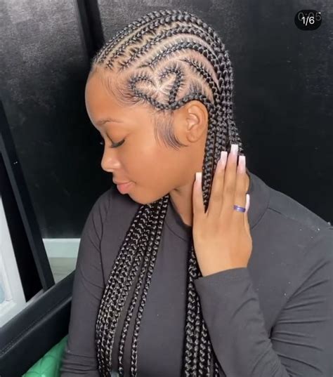 Heart Braids Cornrows Braids For Black Women Feed In Braids