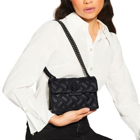 Mini Kensington Drench Black Quilted Leather Mini Bag By Kurt Geiger London