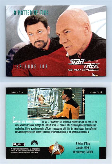 A Matter Of Time Star Trek Next Generation Season Skybox Card