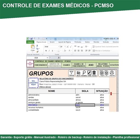 Planilha De Controle Dos Exames M Dicos Ocupacionais Pcmso