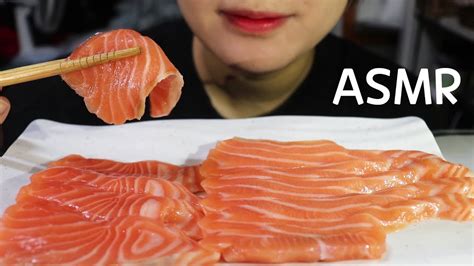 ASMR SALMON SASHIMI MUKBANG EATING SOUNDS YouTube