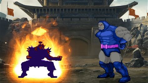 Fire God Akuma Vs Darkseid High Level Insane Fight Youtube