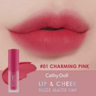 สปอตสนคาCATHY DOLL เคทดอลล นดแมททนท LIP CHEEK NUDE MATTE TINT ขนาด 3 5G Shopee