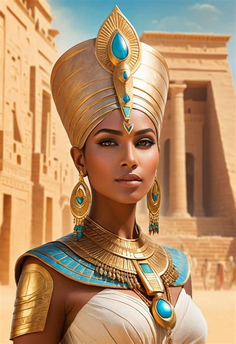 Egyptian Queen In Front Of A Beige Palace Stable Diffusion Online