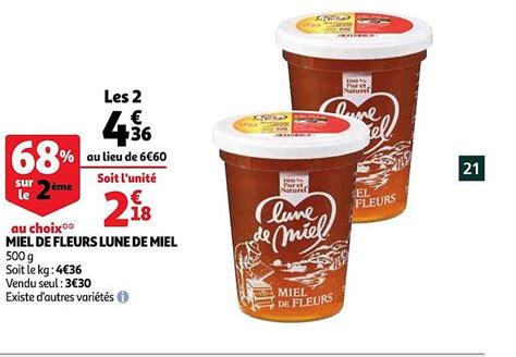 Promo Miel De Fleurs Lune De Miel Chez Auchan ICatalogue Fr