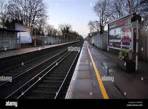 empty railway station in burgess hill Stock Photo - Alamy