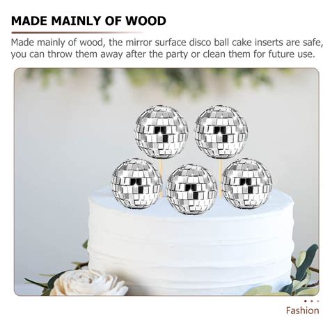 12pcs Disco Cupcake Toppers Disco Ball Cake Decorations Disco Party
