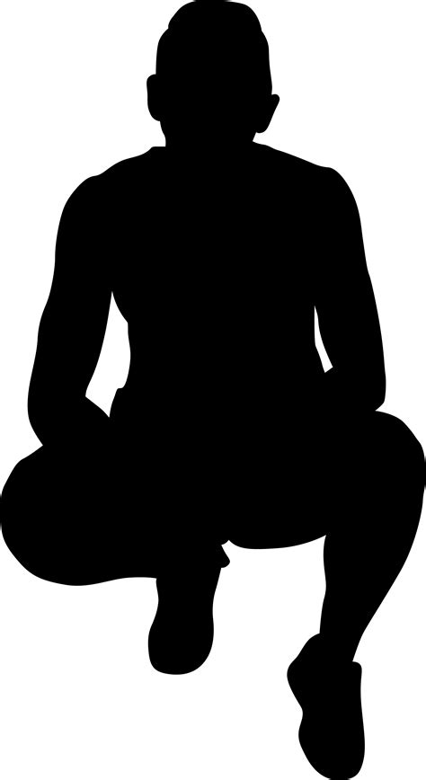 Squat Silhouette Png File Png Mart