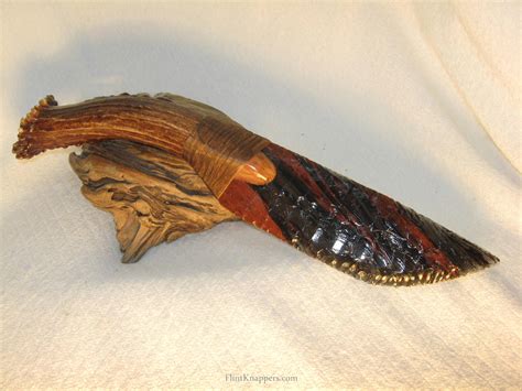 Large Triple Flow Obsidian Cody Knife