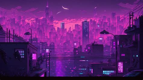 2048x1152 Buildings Purple Ai Art Wallpaper2048x1152 Resolution Hd 4k