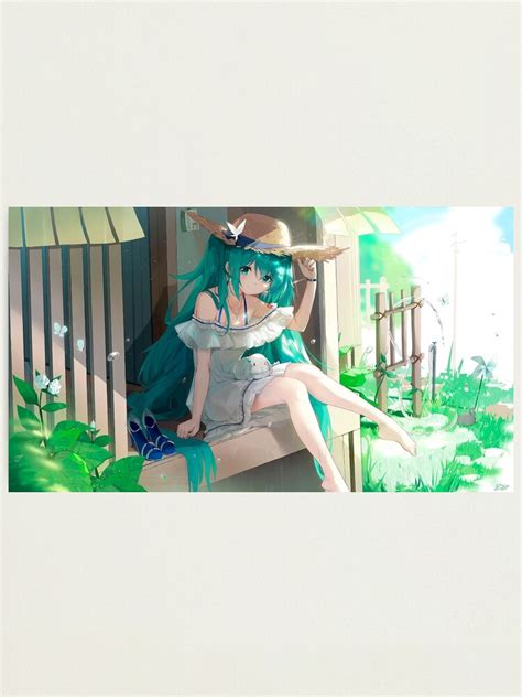 Hot Hatsune Miku Waifu Lewd Kawaii Sexy Vocaloid Anime Girl Lolita Photographic Print For