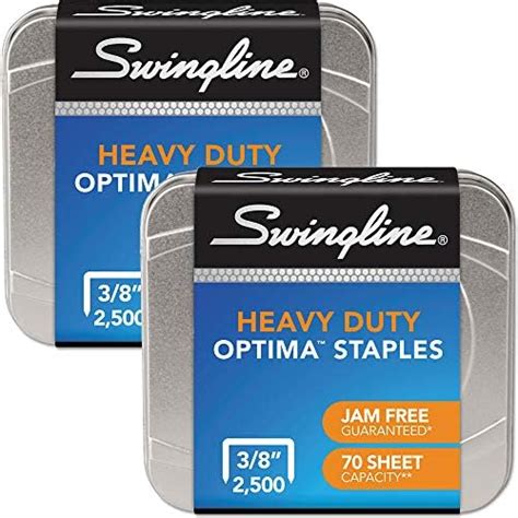 Amazon.com : Swingline 35550 Optima High-Capacity Staples 3/8-Inch Leg ...