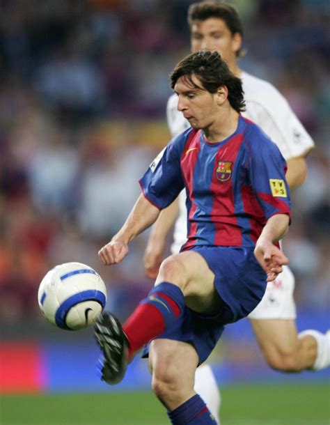 12 Years Ago A Young Lionel Messi Scored His First Ever Barcelona Goal