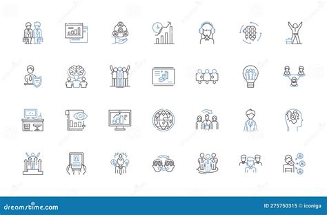 Executive Director Linear Icons, Signs, Symbols Vector Line ...