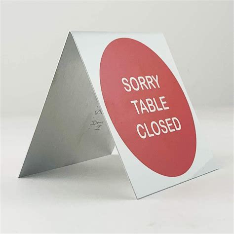 Metal Table Tent Signs - NapNameplates