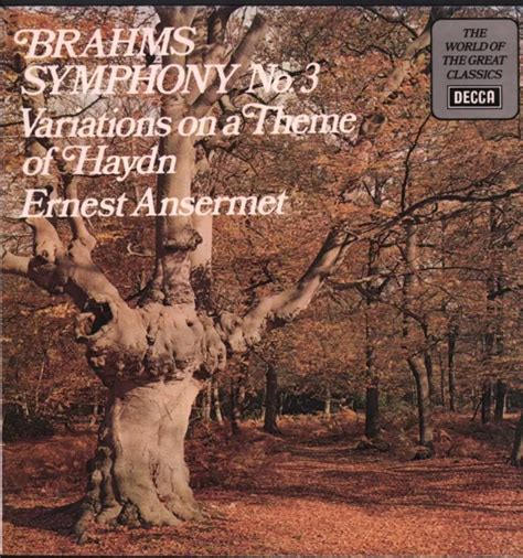 SPA380 ERNEST ANSERMET L Orchestre De La Suisse Romande Brahms