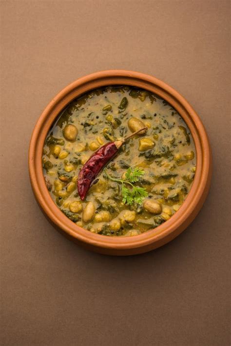 Dal Palak Or Lentil Spinach Curry Popular Indian Main Course Healthy