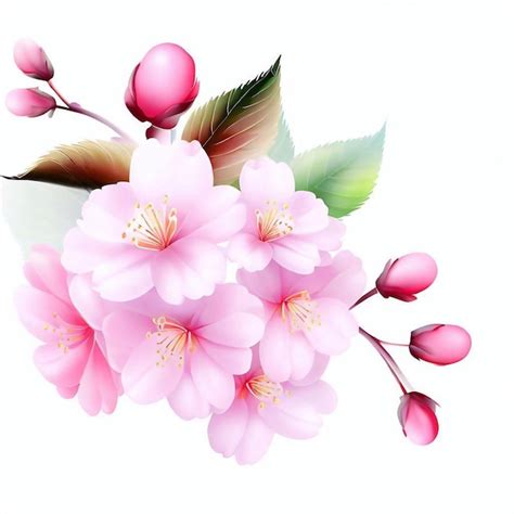 Premium AI Image A Pink Flower With Leaves And Flowers