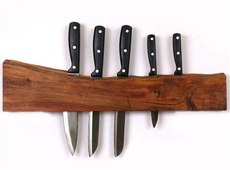 Wall Mounted Knife Rack With Slot For Knives New Zealand Native