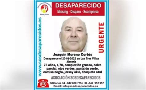 Desaparecido en Almería Buscan a un hombre de 73 años desaparecido