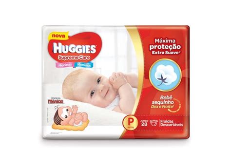 Fralda Huggies Turma da Mônica Supreme Care MaxiSec Tamanho P Jumbo 28