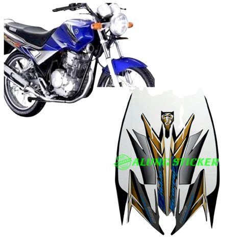 STIKER STRIPING LIS LES BODY MOTOR YAMAHA SCORPIO Z TAHUN 2005 WARNA