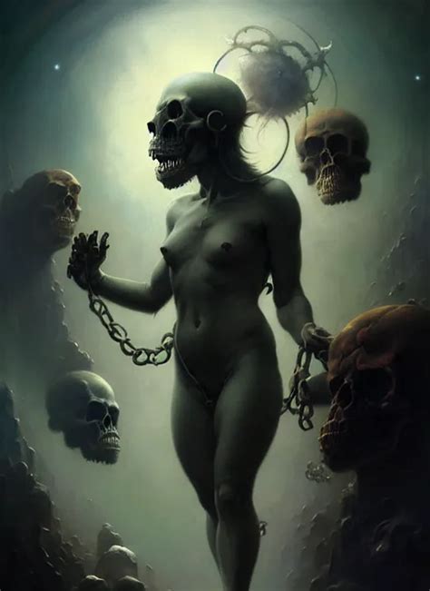 Shackled In The Void Of Heaven Frank Frank Frazetta Stable Diffusion