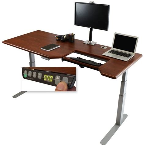 Adjustable Ergonomic Keyboard Tray Built-In – 4 Programmable Height Presets