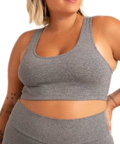 Top Cropped Nadador Plus Size G G G G Academia Grosso Fitness