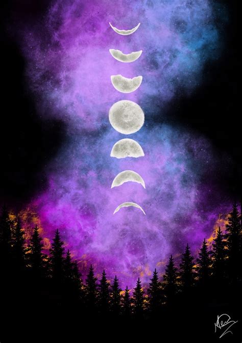 Vibrance Moon Phase Purple Edition - Etsy