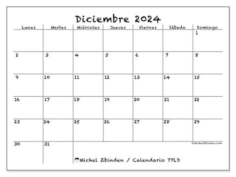 Calendario Diciembre Tiza Ld Michel Zbinden Gt