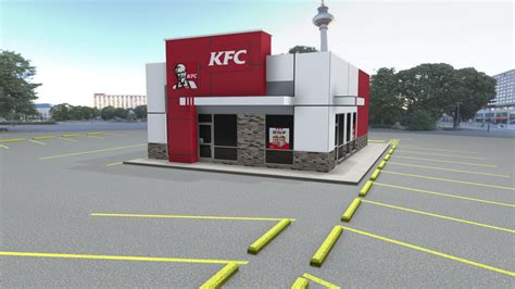 Kentucky Fried Chicken Restaurant Buy Royalty Free 3D Model By