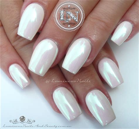 Luminous Nails Wedding Acrylic Nails Pearl Nails Gel Nails